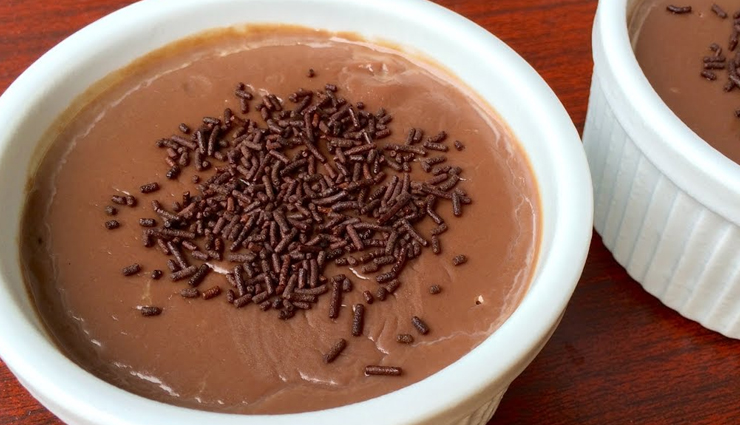 Recipe - Eggless Chocolate Custard Pudding