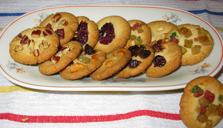 eggless dry fruit cookies,cookies recipe,Eggless Recipe,baking recipe,snacks recipe