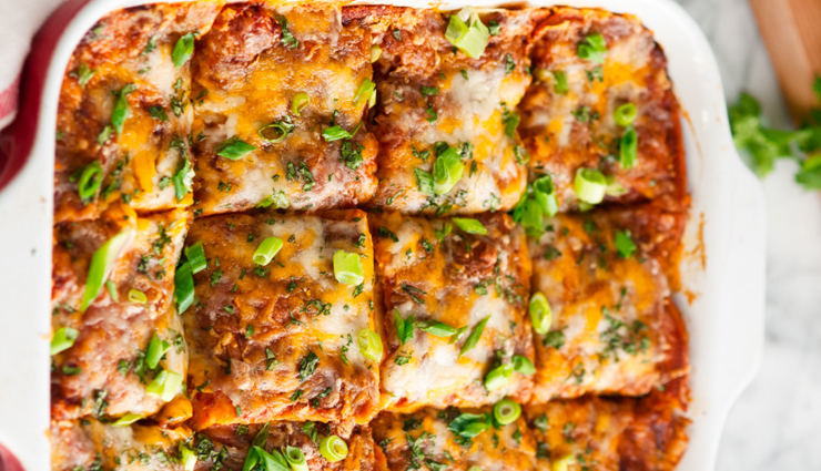 Recipe- Perfect for Weeknight Dinner Vegan Enchilada Casserole With Beans