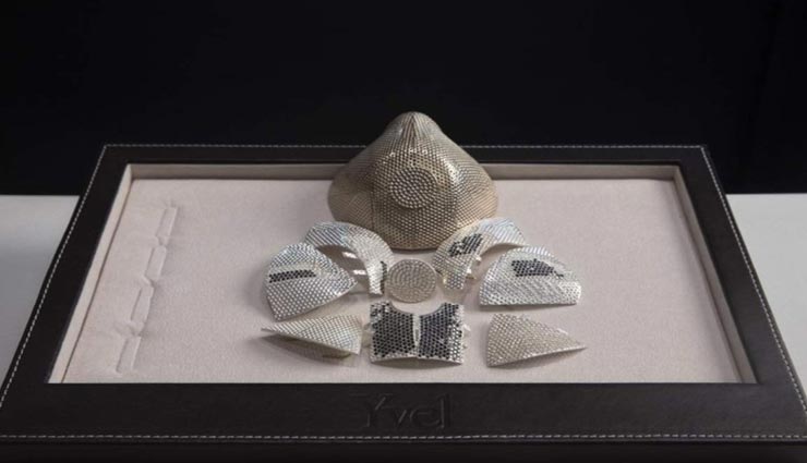 weird news,weird mask,coronavirus,corona mask,gold mask,most expensive mask
