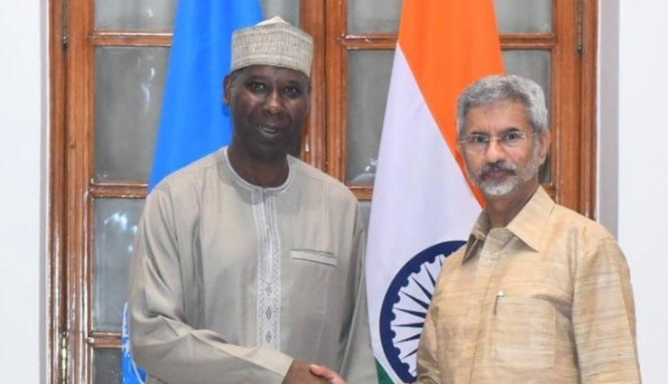 External Affairs Minister S Jaishankar meets Nigeria's UN envoy Tijjani Muhammad-Bande