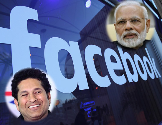 वर्ष 2017 फेसबुक पर सबसे अधिक चर्चित रहे प्रधानमंत्री नरेंद्र मोदी और तेंदुलकर