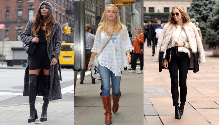 4 ways to style your boots,fashion tips for boots,boots on tight jeans,boots on long coat,boots on fur coats
