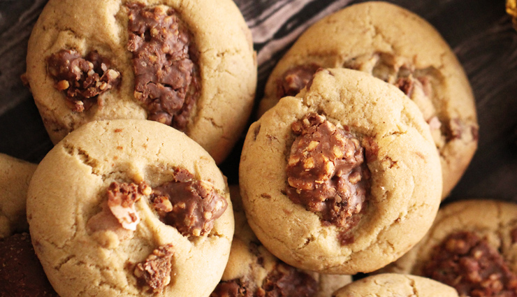 ferrero rocher cookies,eggless ferrero rocher cookies,eggless ferrero rocher cookies recipe,hunger struck,food,easy recipes