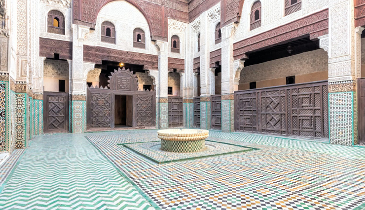 fez,morocco,places to visit in morocco,al quaraouiyine mosque,dar batha,chouara tannery,medersa bou inania,merenid tombs
