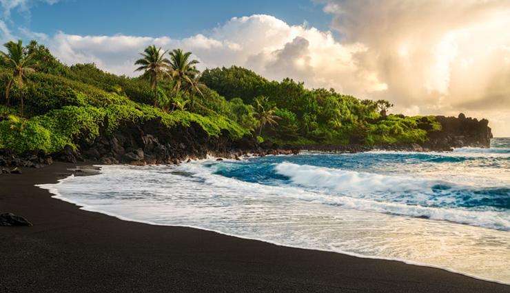black sand beaches,black sand beaches around the world,rare black sand beaches,travel,holidays,travel tips