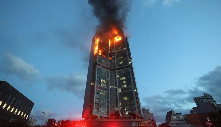 Fire Engulfs 33-Storeyed Building in South Korea