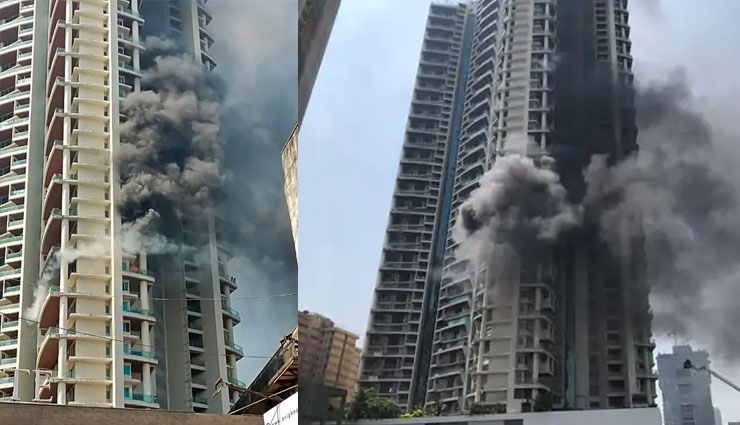 मुंबई में 60 मंजिला बिल्डिंग में लगी भीषण आग, बचाव अभियान जारी