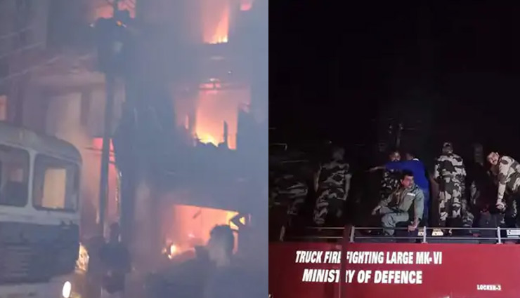 बाड़मेर : 3 मंजिला कपड़े की दुकान में लगी भीषण आग, काबू पाने के लिए बुलानी पड़ी BSF और एयरफोर्स की दमकलें