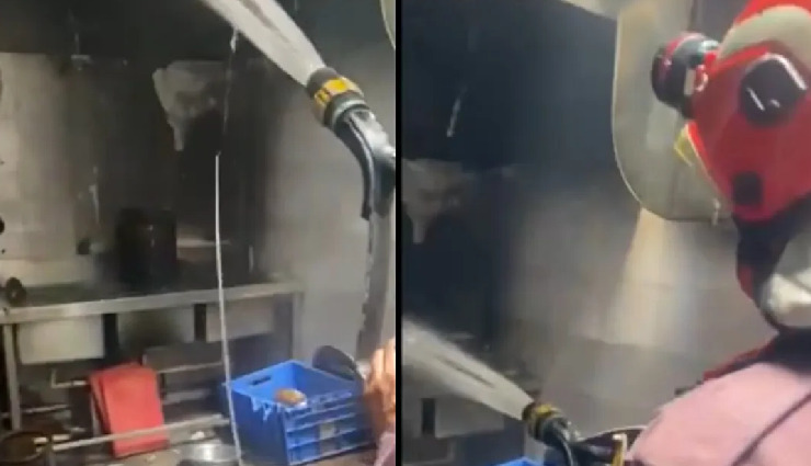 दिल्ली के रेस्टोरेंट में भीषण आग, 6 घायल, दमकल की टीमें मौके पर जुटीं