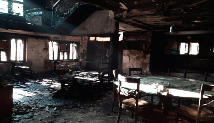 चित्तौड़गढ़ : भीषण आग में महिला की झुलसने से मौत, तीन मंजिला घर से मालिक ने कूदकर बचाई अपनी जान