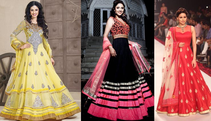 6 types of anarkali suits every girl must own,jacket style anarkali dress,cape style anarkali dress,high low pattern anarkali dress,floor length anarkali dress,lehenga style anarkali dress,choli cut anarkali dress