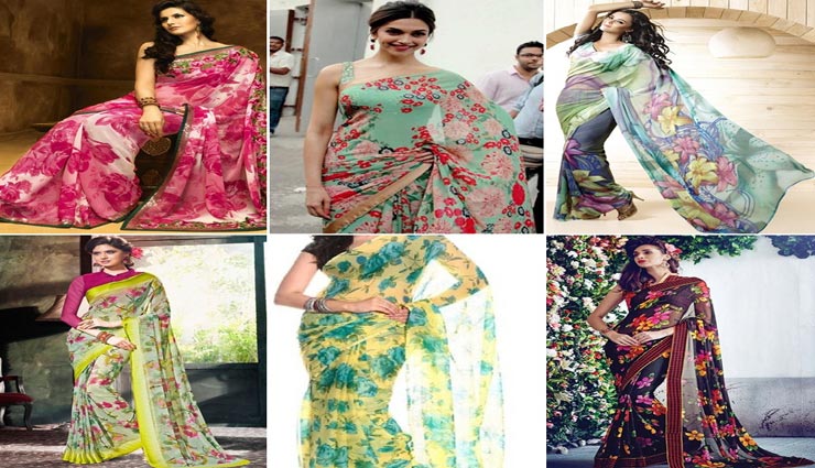 गर्मियों के लिए बेस्ट है फ्लोरल प्रिंट साड़ियाँ, करें अपने लिए इनका चुनाव