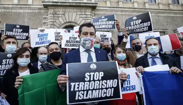 नीस के चर्च में हुए आतंकी हमले के बाद गुस्से में फ्रांस, इस्‍लाम यूरोप से वापस जाओ के लगे नारे