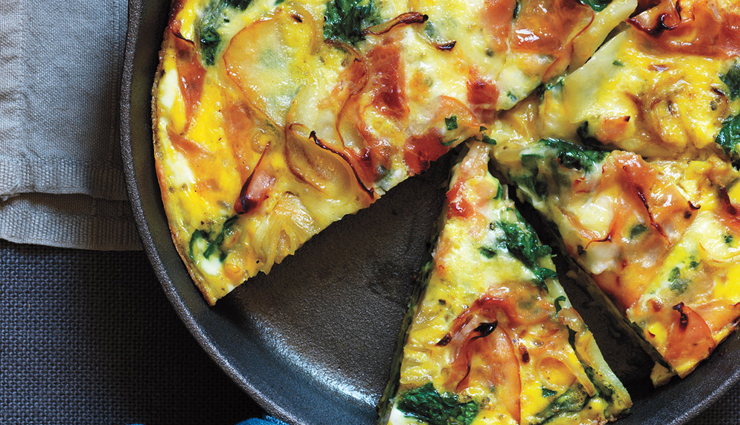 Recipe- Spinach Potato Veggie Frittata For Breakfast