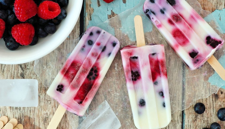 summer recipe,family fruit and yogurt popsicles,ice cream recipe