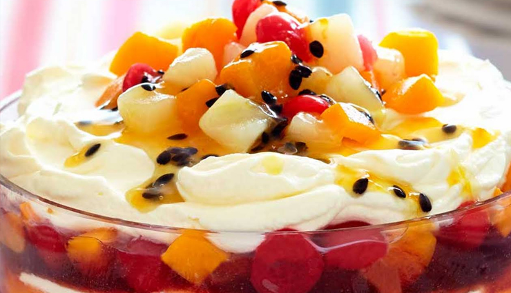 fruit trifle,fruit trifle recipe,rakhi special recipe,fruit trifle for raksha bandhan,recipe