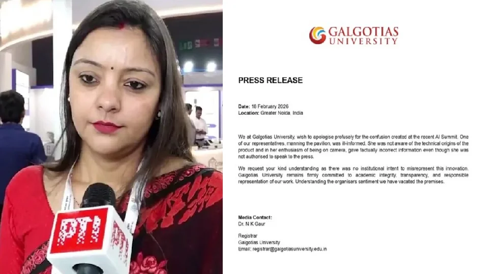 उत्साह में हुई गलती, गलगोटिया यूनिवर्सिटी ने AI समिट में हुई फजीहत पर मांगी माफी
