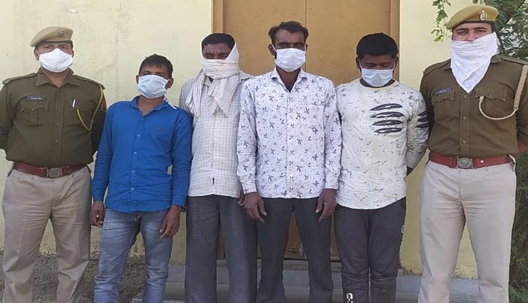 अजमेर : पकडे गए बीसलपुर लाइन के पाइपों को चुराने वाले चार बदमाश, पुलिस कर रही पूछताछ