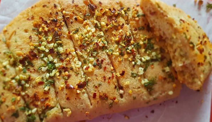cheese wheat garlic bread,garlic bread recipe,snacks recipe