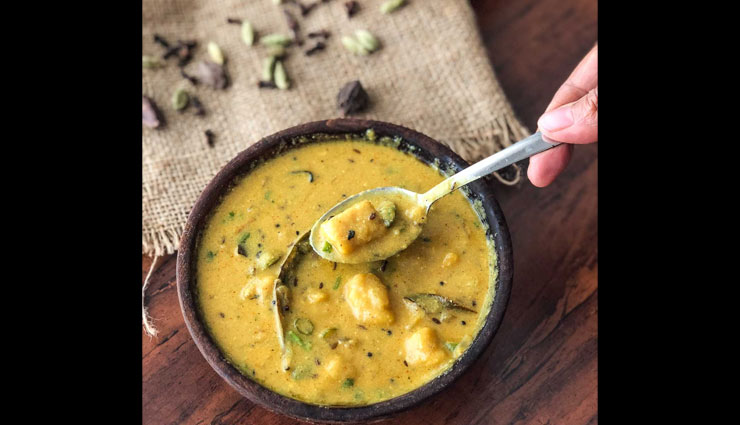 gatte ki sabzi,rajasthani dishes recipe,main course recipe