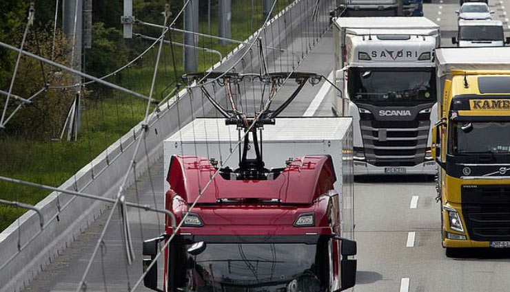 प्रदूषण कम करने के लिए जर्मनी ने बनाया इलेक्ट्रिक हाईवे, बिजली से चलेंगे ट्रक 