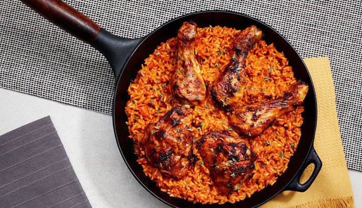 jollof rice,waakye,banku and tilapia,red-red,fufu and goat light soup,ghana cuisines,ghana,ghana dishes