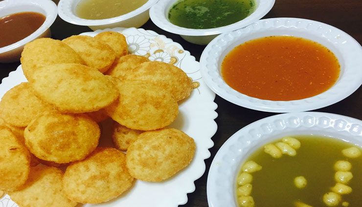 homemade pani puri during monsoon season