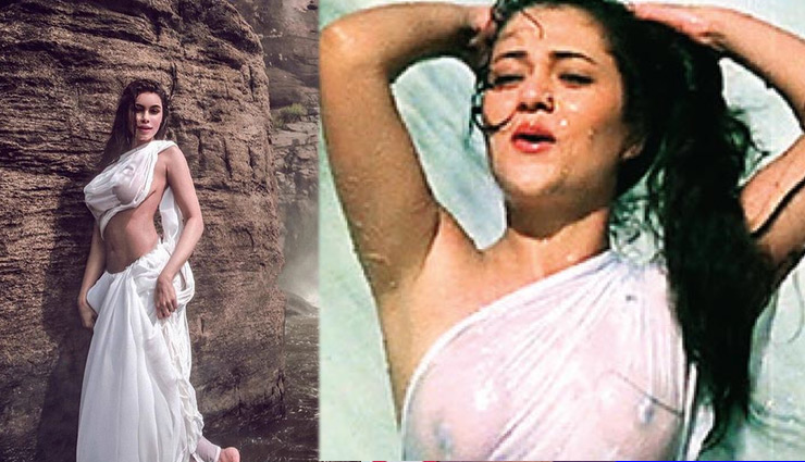 बिना ब्लाउज सफेद साड़ी पहनकर झरने में नहाने लगीं यह एक्ट्रेस, देखने वालों को आई मन्दाकिनी कि याद