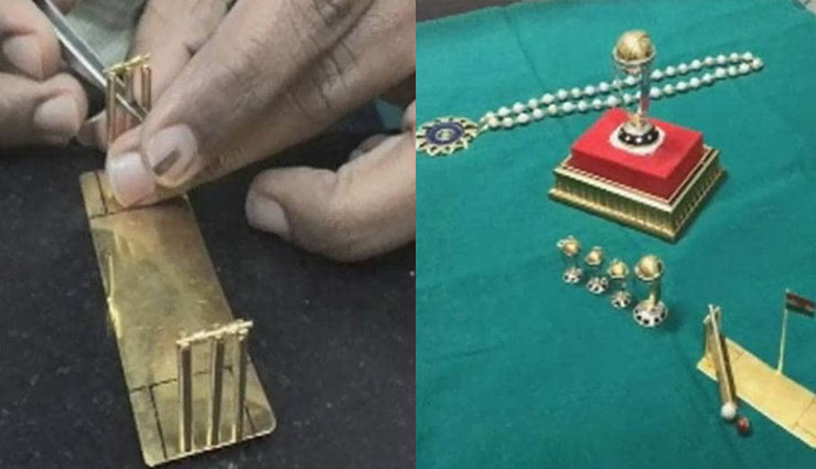 क्रिकेट का जुनून : इस शख्स ने बना दिया सोने का बैट, बॉल, स्टम्प और वर्ल्ड कप