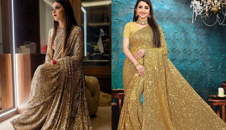 golden saree designs,fashion trends,fashion tips,golden saree for wedding season