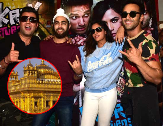 'फुकरे रिटर्न्‍स' की टीम स्वर्ण मंदिर पहुंची