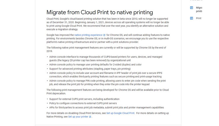google cloud print shut down,what is google cloud print,google cloud print feature,google cloud print use,google service,news,news in hindi