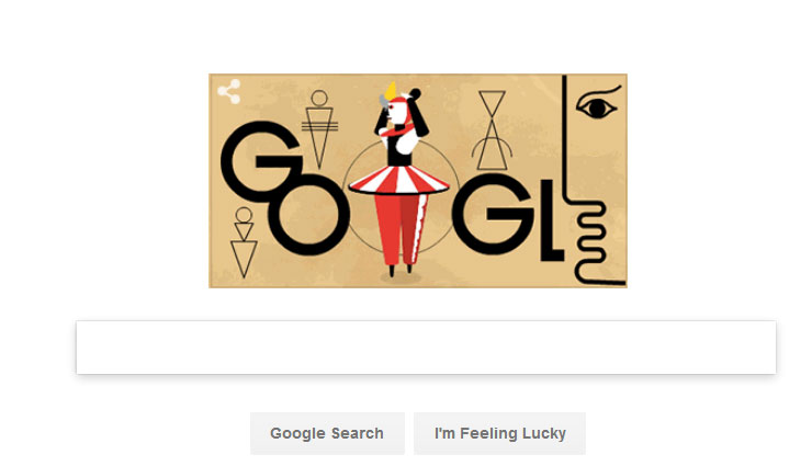 Goodle Wished German artist Oskar Schlemmer on his 130th birthday with a doodle
