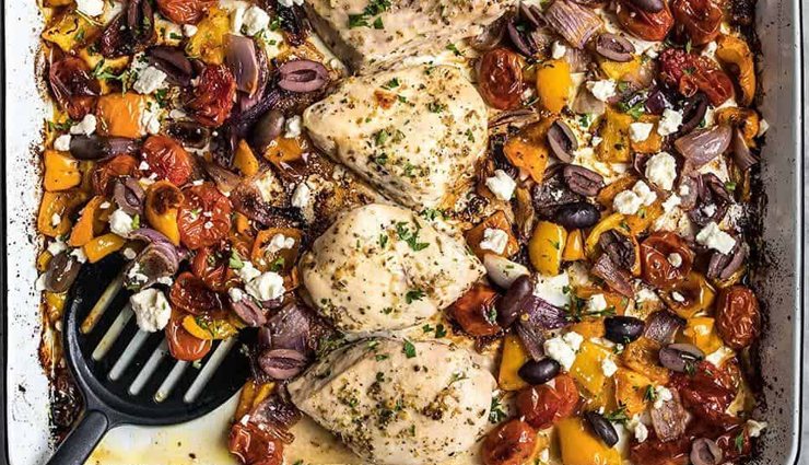 greek sheet pan chicken,greek sheet pan chicken recipe,hunger struck,food,easy reicpe