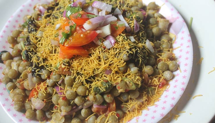 green peas chaat,chaat recipe,snacks recipe