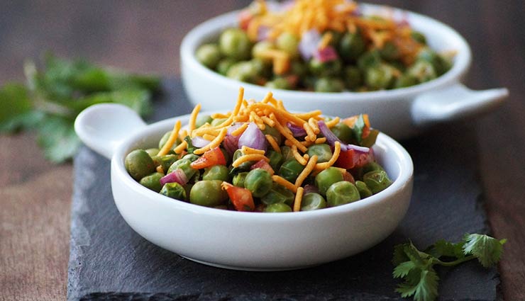 green peas chaat,chaat recipe,snacks recipe