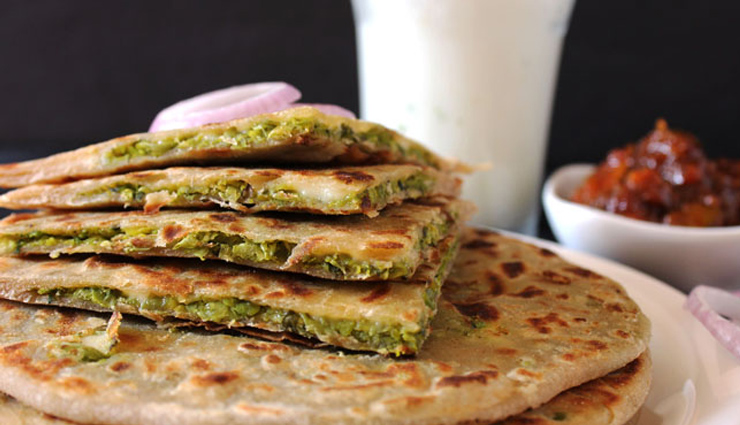 green peas paratha,green peas paratha recipe,paratha recipe