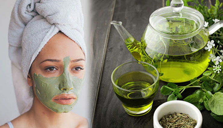 home made green tea face pack,green tea face packs for glowing skin,home made face pack,skin care tips,beauty tips