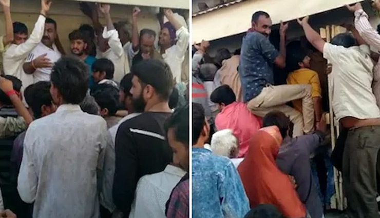 गुजरात / लॉकडाउन के बीच सिगरेट-बीड़ी खुली दुकान, टूट पड़े लोग 