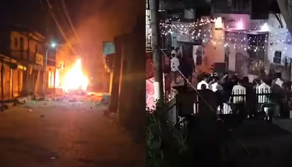 गुजरात: गांधीनगर में गरबा पंडाल के पास हिंसा, पथराव और आगजनी, 60 से अधिक लोग गिरफ्तार