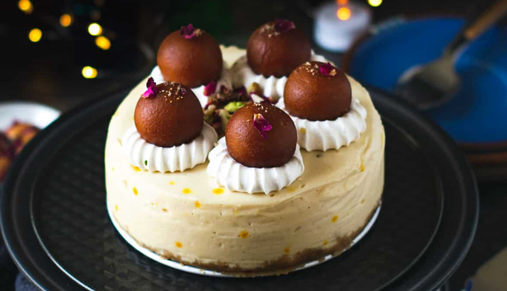 Recipe- Eggless Gulab Jamun Cake
