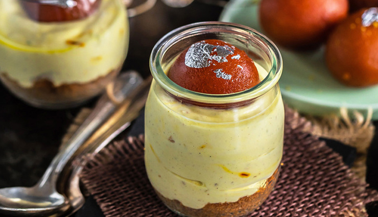 gulab jamun shrikhand jars recipe,dessert recipe with gulab jamun and shrikhand,how to make gulab jamun shrikhand jars,homemade gulab jamun and shrikhand dessert,layered indian sweet dessert recipe,indulgent dessert creation in jars,step-by-step guide to making gulab jamun shrikhand jars,modern twist on traditional indian sweets,crafting delightful gulab jamun shrikhand jars,fusion dessert recipe with gulab jamun and shrikhand