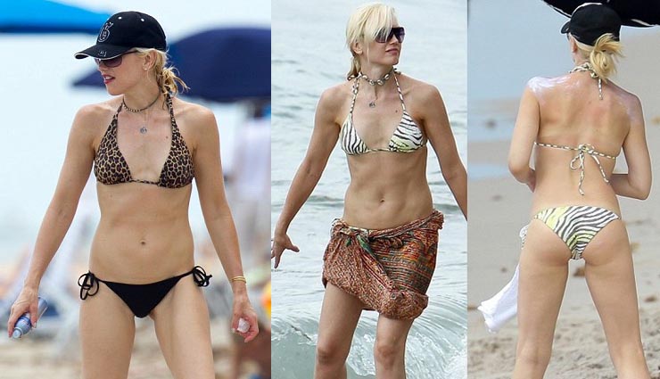 40 plus celebs who look better than ever in swimsuits,gwen stefani,fergie,robin wright,brooke,shields,salma hayek,sarah jessica parker,pamela anderson
