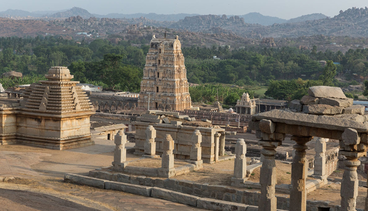 hampi,places to visit around hampi,vijaya vittala temple,sri virupaksha temple,hanuman temple,hemakuta hill temple complex,sasivekalu ganesha temple,lakshmi narasimha temple
