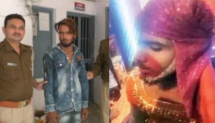 हनुमान के वेश में मंदिर के बाहर भीख मांग था मुस्लिम युवक, पुलिस ने किया गिरफ्तार