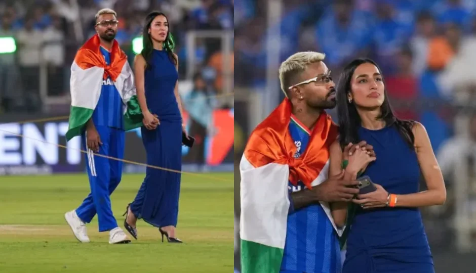 टी20 वर्ल्ड कप जीत के बाद मैदान पर दिखा हार्दिक पांड्या का रोमांटिक अंदाज, गर्लफ्रेंड माहिका शर्मा ने किया किस hardik pandya,mahika sharma,hardik pandya girlfriend,t20 world cup 2026,hardik pandya kiss video,hardik pandya mahika sharma viral video,india vs new zealand final 2026,narendra modi stadium ahmedabad,team india celebration,hardik pandya personal life