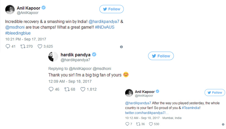 anil kapoor,hardik pandya,twitter chat