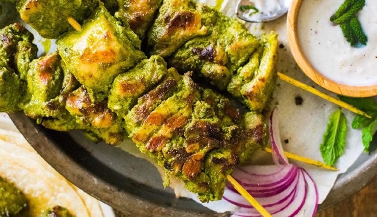 hariyali chicken tikka,chicken recipe,tikka recipe,snacks recipe