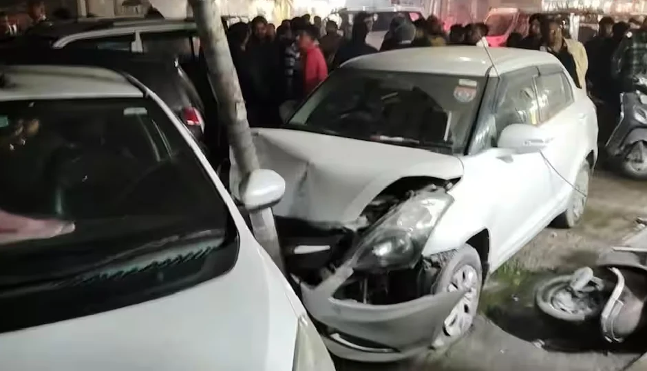 हरियाणा: यमुनानगर में नशे में चूर पुलिसकर्मी का तांडव, आधा दर्जन से अधिक वाहनों को मारी टक्कर